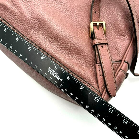 MICHAEL KORS Dusky Rose Rhea Zip Medium Leather Backpack Purse Adjustable Straps - Picture 7 of 12